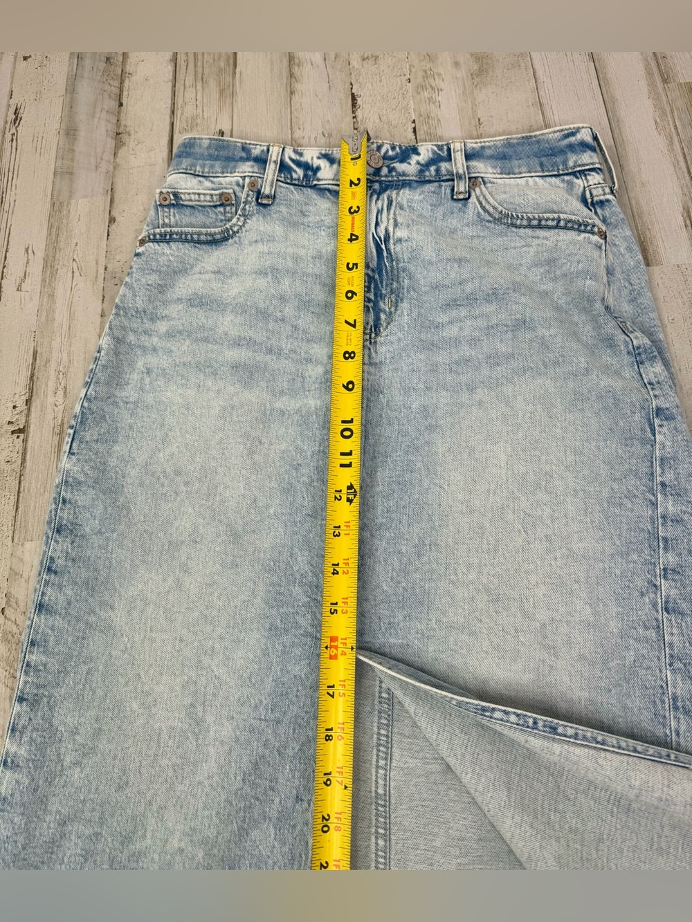 Vintage Gap Denim Skirt Womens 27/4 Long Blue Jean Skirt 5 Pocket Casual Y2K - Picture 8 of 13